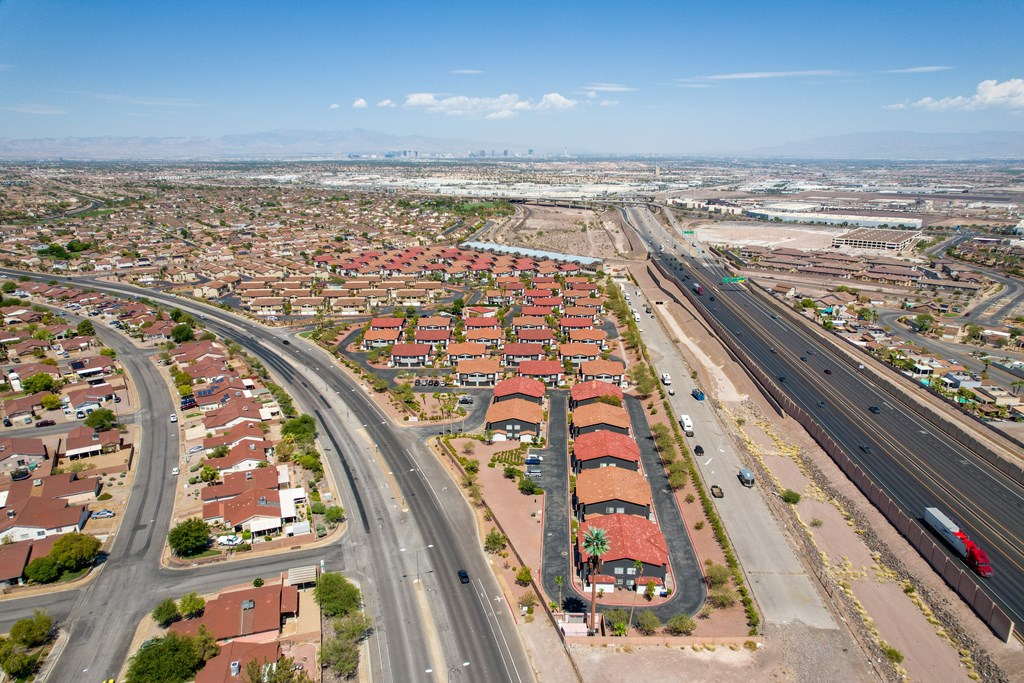 an aerial view of the Las Vegas and The Townhomes at Horizon Ridge